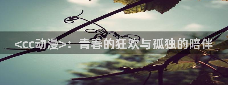 女仆里番动漫：<cc动漫>：青春的狂欢与孤独的陪伴